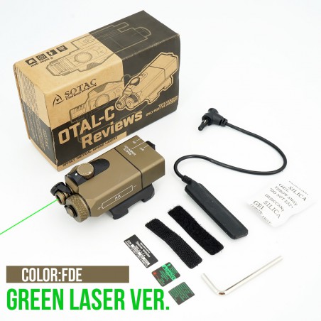 Sotac Gear OTAL-C IR Green Laser Offset Tactical Aiming OTAC C IR Military Quick Release HT Mount Fits NATO 1913 Picatinny Rail