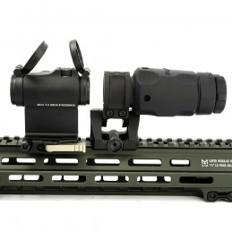 EVOLUTIONGEAR AIMPOINT 3XMAG-1 3X Magnifier&leap qd mount&T2Red dot sight&LRP Mount 1.93" Combo