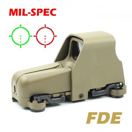 Tactical 553 Red and Green Dots with QD Mount FDE