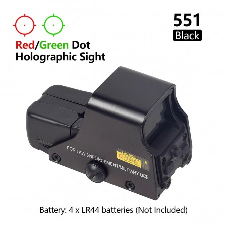 Tactical 551 Red Green Dot Holographic Sight for Airsoft Hunting